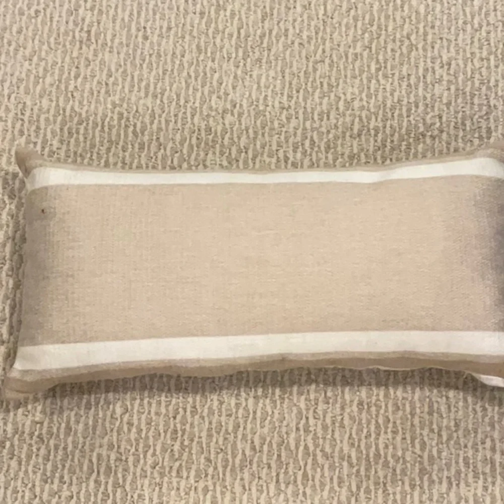 Macy's Tan and Cream Decorative Pillow